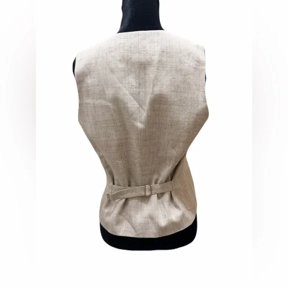RÓHE Overlap Asymmetric Slub Waistcoat V-neck cut linen-enriched size 36 (Small) - Picture 7 of 16
